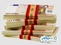 عکس با کیفیت دسته های اسکناس 50 یورویی