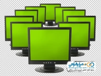عکس png مانیتورهایی با صفحه نمایش سبز