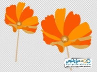 تصویر وکتوری شاخه گل نارنجی