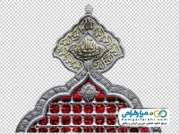 تصویر با کیفیت پنجره ضریح امام حسین با چراغ قرمز