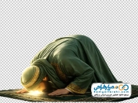عکس با کیفیت مرد سید نماد امام سجاد در سجده نماز
