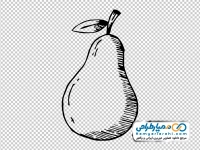 نقاشی کودکانه تک رنگ گلابی