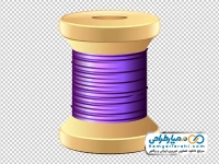 تصویر png قرقره با نخ بنفش