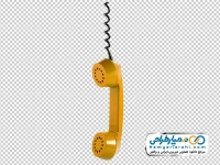 تصویر با کیفیت گوشی تلفن قدیمی آویزان