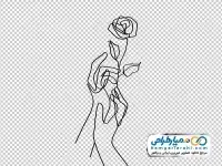 دوربری دست زن و گل