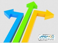تصویر با کیفیت فلش های رنگی با جهت های متفاوت