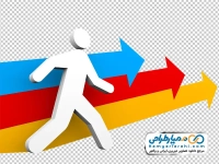 تصویر png فلش های رنگی با آدمک
